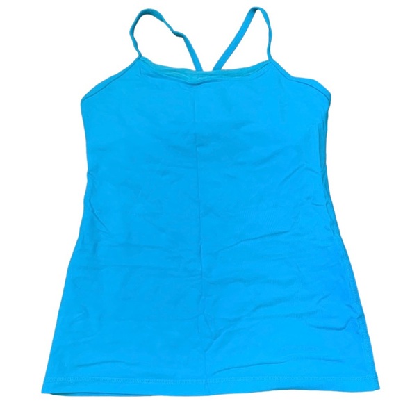 LULULEMON Vintage Limited Ujjayi Power Y Tank Top Turquoise Blue Size Medium - Picture 6 of 9